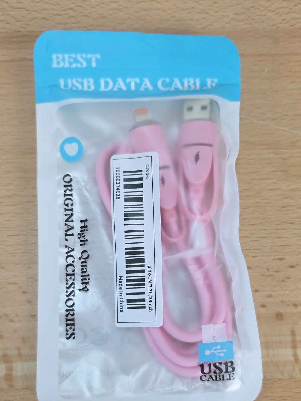 Universal Pink USB Data Cable - Compatible Charging Cable 3.3ft 39in
